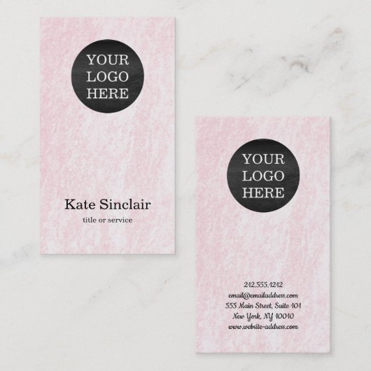 Elegant minimalistisch modern Logo Visitekaartje (Voorkant / Achterkant)