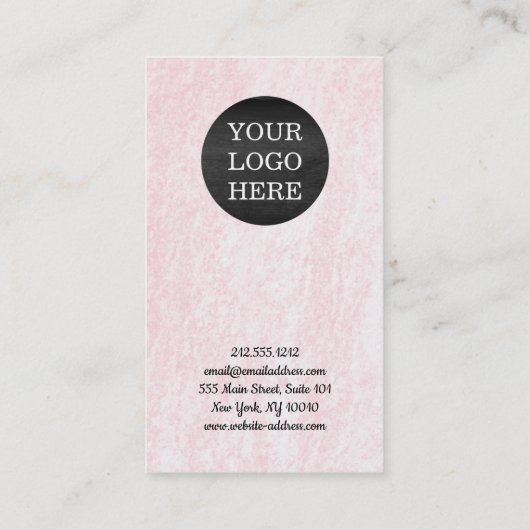 Elegant minimalistisch modern Logo Visitekaartje (Achterkant)