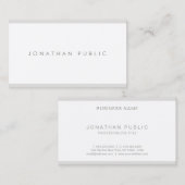 Elegant minimalistisch modern, modern, slim papier visitekaartje (Voorkant / Achterkant)