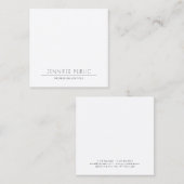 Elegant Minimalistisch Modern Plain Trendy Luxury Vierkante Visitekaartje (Voorkant / Achterkant)