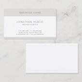 Elegant Minimalistisch Modern Plain Trendy Luxury Visitekaartje (Voorkant / Achterkant)