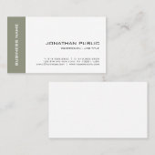 Elegant Minimalistisch Modern Professional Trendy Visitekaartje (Voorkant / Achterkant)