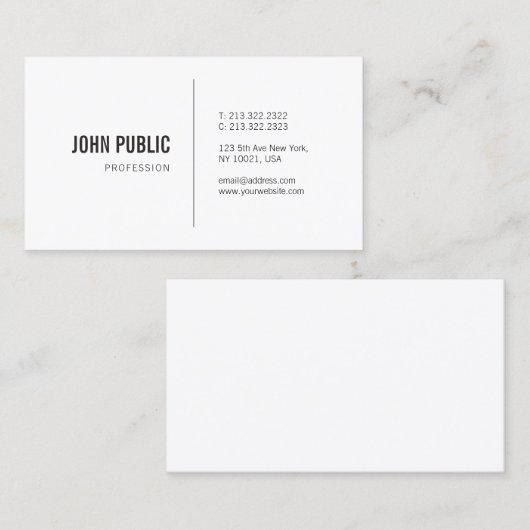 Elegant, minimalistisch, modern, professioneel mod visitekaartje (Voorkant / Achterkant)
