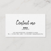 Elegant minimalistisch modern professioneel visitekaartje (Achterkant)