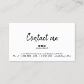 Elegant minimalistisch modern professioneel visitekaartje (Achterkant)