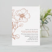 Elegant minimalistisch modern Roos Gold Folie Uitnodiging (Staand Voorkant)