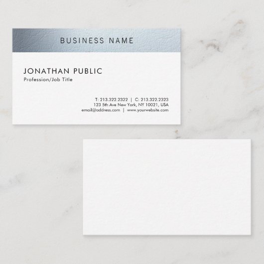 Elegant minimalistisch modern, schoon en stijlvol  visitekaartje (Voorkant / Achterkant)