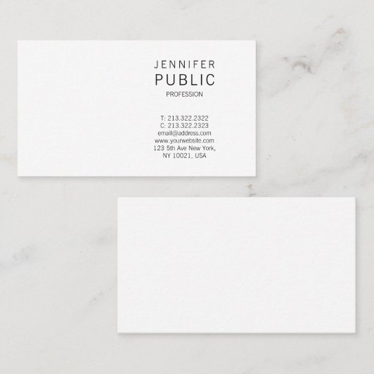 Elegant minimalistisch modern, schoon speelplein visitekaartje (Voorkant / Achterkant)