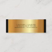 Elegant minimalistisch modern, schoon vlakglam mini visitekaartje (Achterkant)