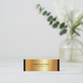 Elegant minimalistisch modern, schoon vlakglam mini visitekaartje (Staand voorkant)