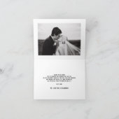 Elegant minimalistisch modern script bruiloft 4 fo bedankkaart (Binnen)