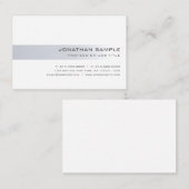 Elegant Minimalistisch Modern Silver Professional  Visitekaartje (Voorkant / Achterkant)