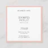 Elegant minimalistisch modern, stijlvol, draagbaar vierkante visitekaartje (Achterkant)