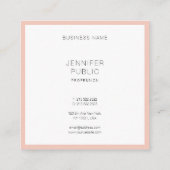 Elegant minimalistisch, modern, stijlvol en geavan vierkante visitekaartje (Achterkant)