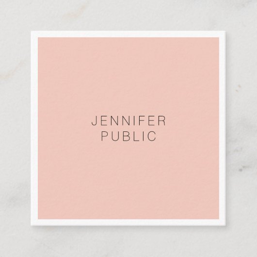 Elegant minimalistisch, modern, stijlvol en geavan vierkante visitekaartje (Voorkant)