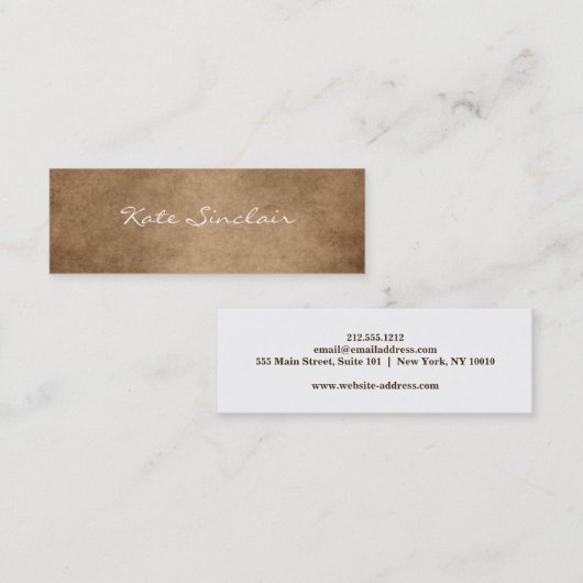 Elegant minimalistisch modern, stijlvol mini-busin mini visitekaartje (Voorkant / Achterkant)