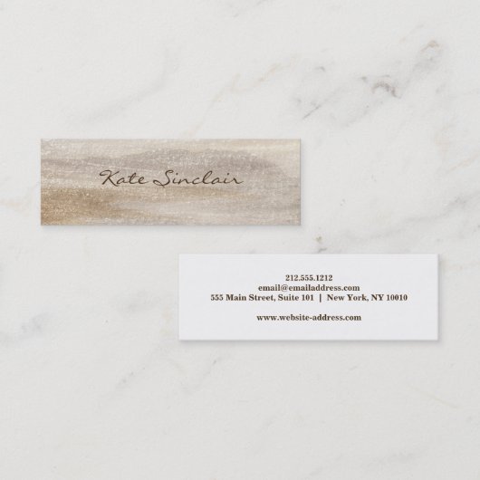 Elegant minimalistisch modern, stijlvol mini mini visitekaartje (Voorkant / Achterkant)