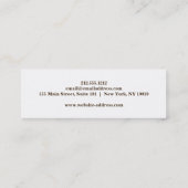 Elegant minimalistisch modern, stijlvol mini visitekaartje (Achterkant)