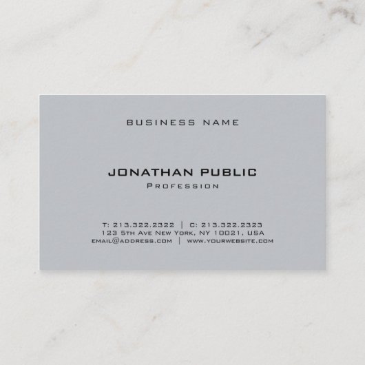 Elegant Minimalistisch Modern Trendy Sjabloon Cool Visitekaartje (Achterkant)