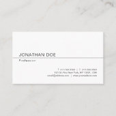 Elegant, minimalistisch, modern, wit, stijlvol visitekaartje (Voorkant)