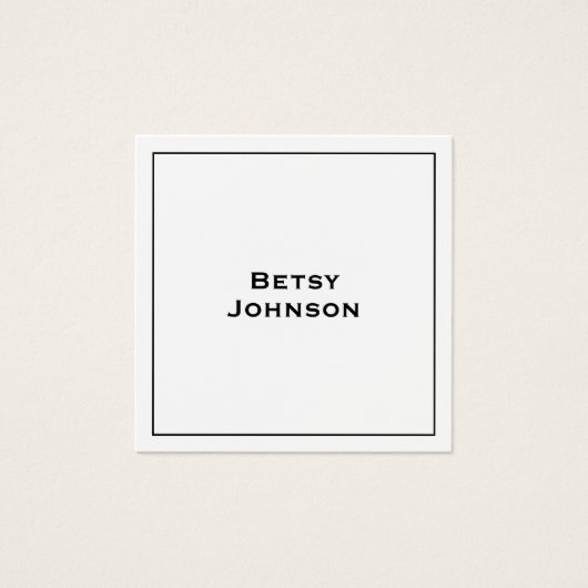 Elegant minimalistisch modern wit Visitekaartje (Voorkant)