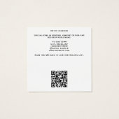 Elegant minimalistisch modern wit Visitekaartje (Achterkant)