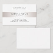 Elegant, minimalistisch, modern, zilver grafisch o visitekaartje (Voorkant / Achterkant)