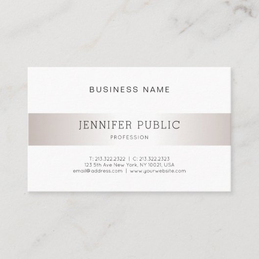 Elegant, minimalistisch, modern, zilver grafisch o visitekaartje (Voorkant)