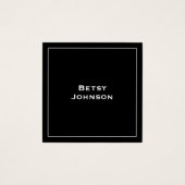 Elegant minimalistisch modern zwart Visitekaartje (Voorkant)