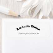 Elegant minimalistisch modern zwart wit etiket (Insitu)