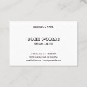 Elegant minimalistisch modern zwart-wit visitekaartje (Achterkant)