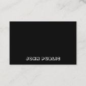 Elegant minimalistisch modern zwart-wit visitekaartje (Voorkant)