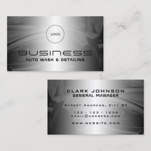 Elegant minimalistisch moderne auto-industrie visitekaartje (Voorkant / Achterkant)