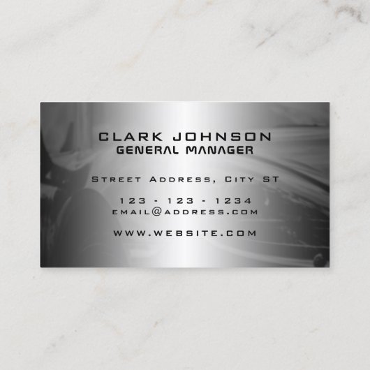 Elegant minimalistisch moderne auto-industrie visitekaartje (Achterkant)