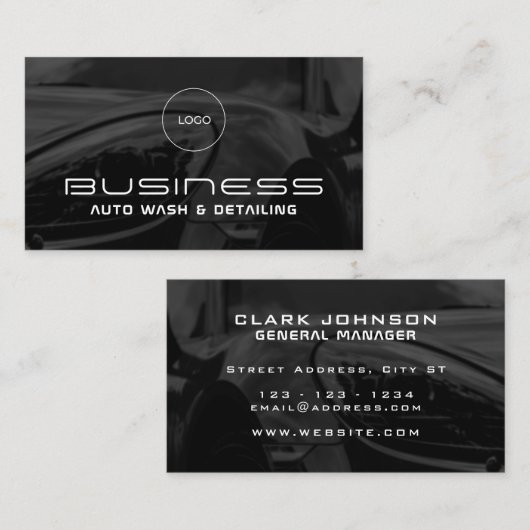 Elegant minimalistisch moderne auto-industrie visitekaartje (Voorkant / Achterkant)