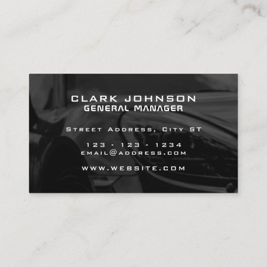Elegant minimalistisch moderne auto-industrie visitekaartje (Achterkant)