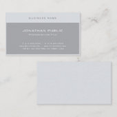 Elegant Minimalistisch Moderne Gray Professional C Visitekaartje (Voorkant / Achterkant)