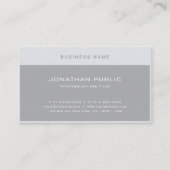 Elegant Minimalistisch Moderne Gray Professional C Visitekaartje (Voorkant)