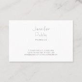 Elegant minimalistisch moderne professionele Sjabl Visitekaartje (Achterkant)