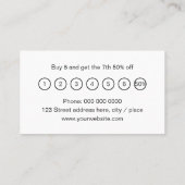 Elegant minimalistisch moderne trendy zwart-wit klantenkaartje (Achterkant)