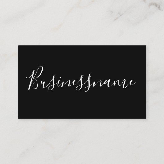 Elegant minimalistisch moderne trendy zwart-wit klantenkaartje (Voorkant)