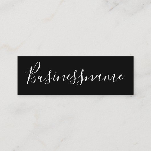 Elegant minimalistisch moderne trendy zwart-wit klantenkaartje (Voorkant)