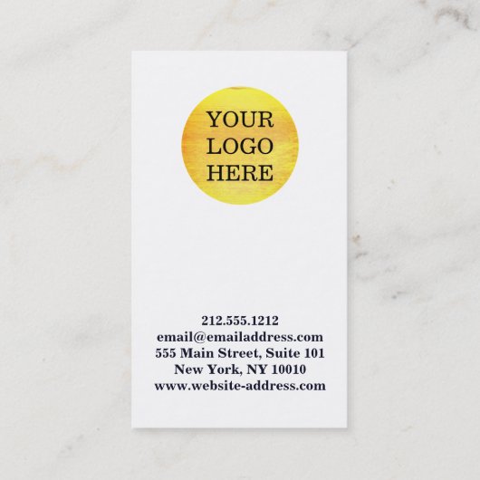 Elegant minimalistisch Moderne Uw Logo Visitekaartje (Achterkant)