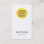 Elegant minimalistisch Moderne Uw Logo Visitekaartje (Voorkant)