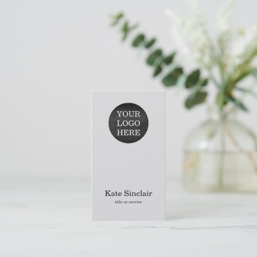 Elegant minimalistisch Moderne Uw Logo Visitekaartje (Staand voorkant)