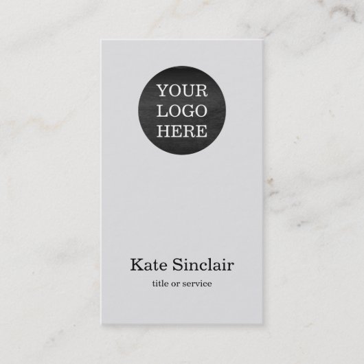 Elegant minimalistisch Moderne Uw Logo Visitekaartje (Voorkant)