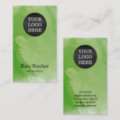 Elegant minimalistisch Moderne Uw Waterverf van de Visitekaartje (Voorkant / Achterkant)