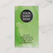 Elegant minimalistisch Moderne Uw Waterverf van de Visitekaartje (Achterkant)