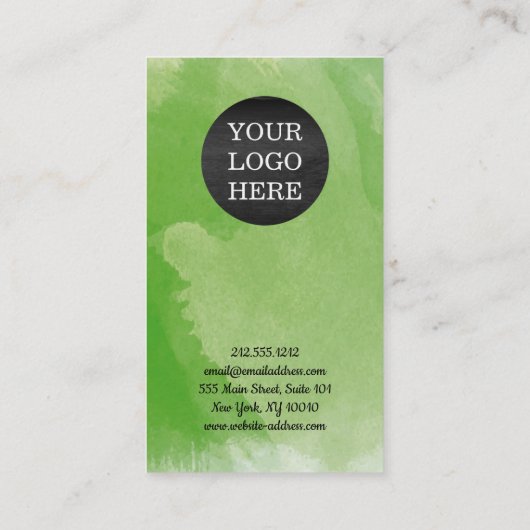 Elegant minimalistisch Moderne Uw Waterverf van de Visitekaartje