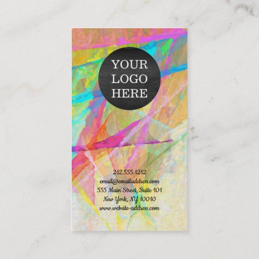Elegant minimalistisch Moderne Uw Waterverf van de Visitekaartje (Achterkant)